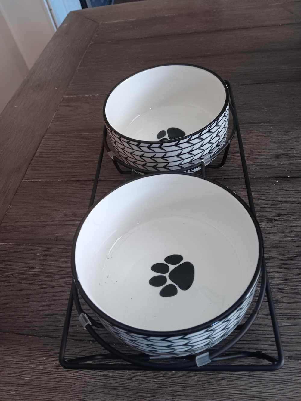 Signature White Arrow Ceramic Bowl — Black Logo Print - Picture 3 of 4